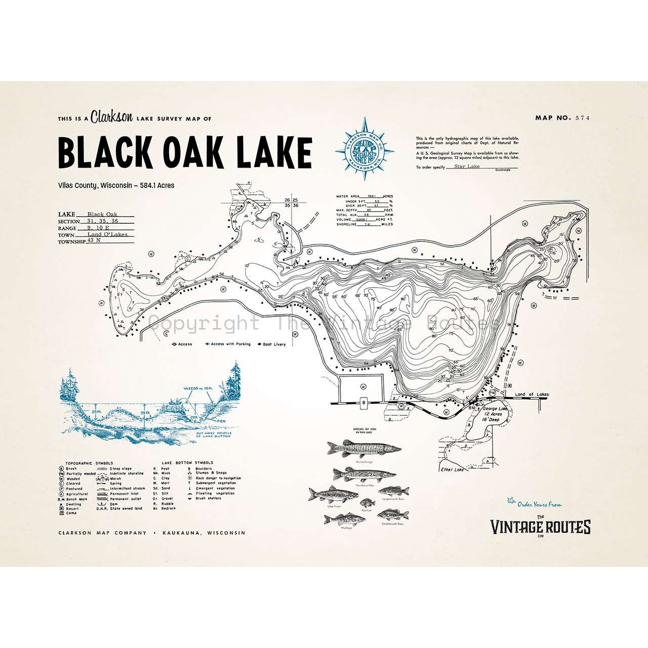 Black Oak Lake, Vilas County, WI