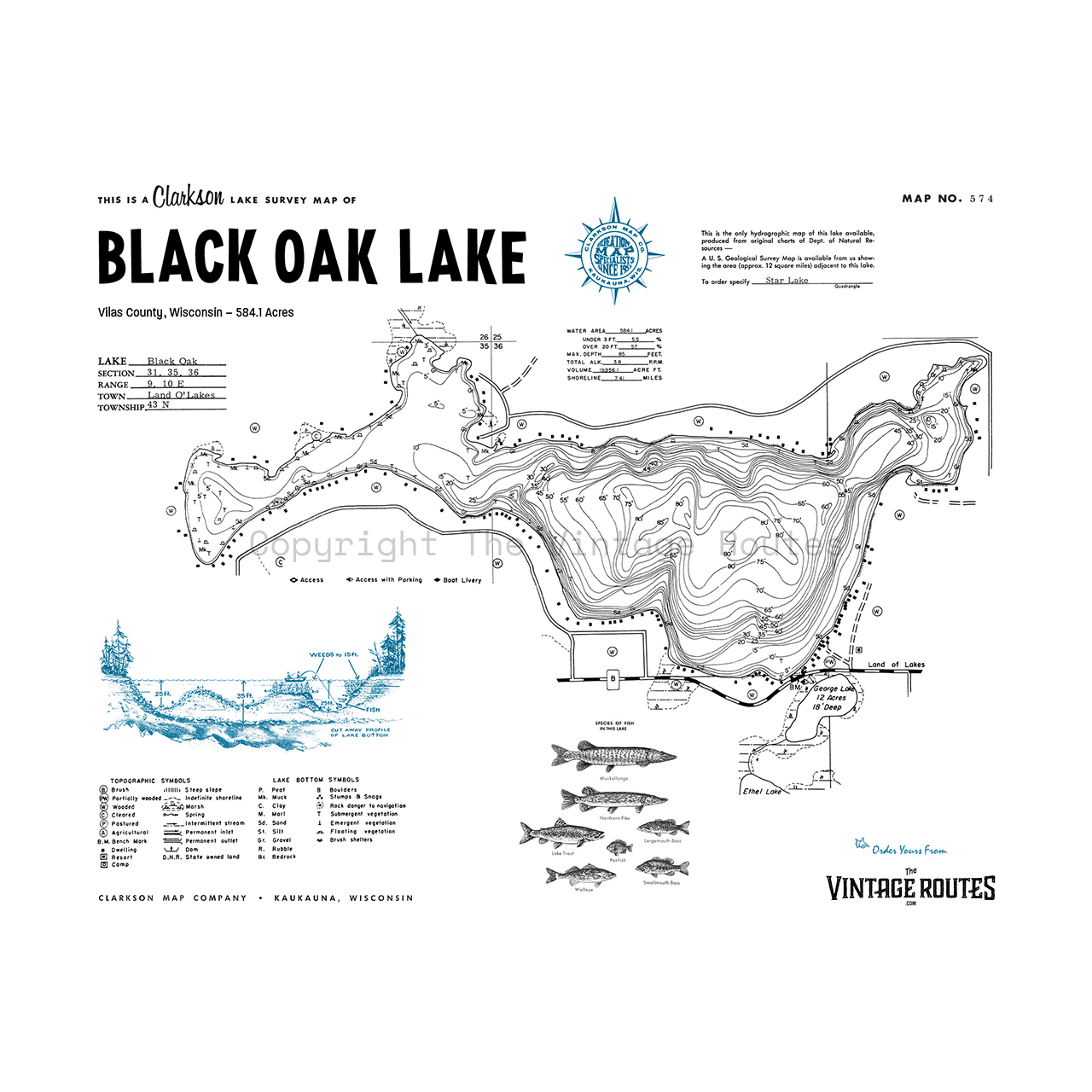 Black Oak Lake, Vilas County, WI