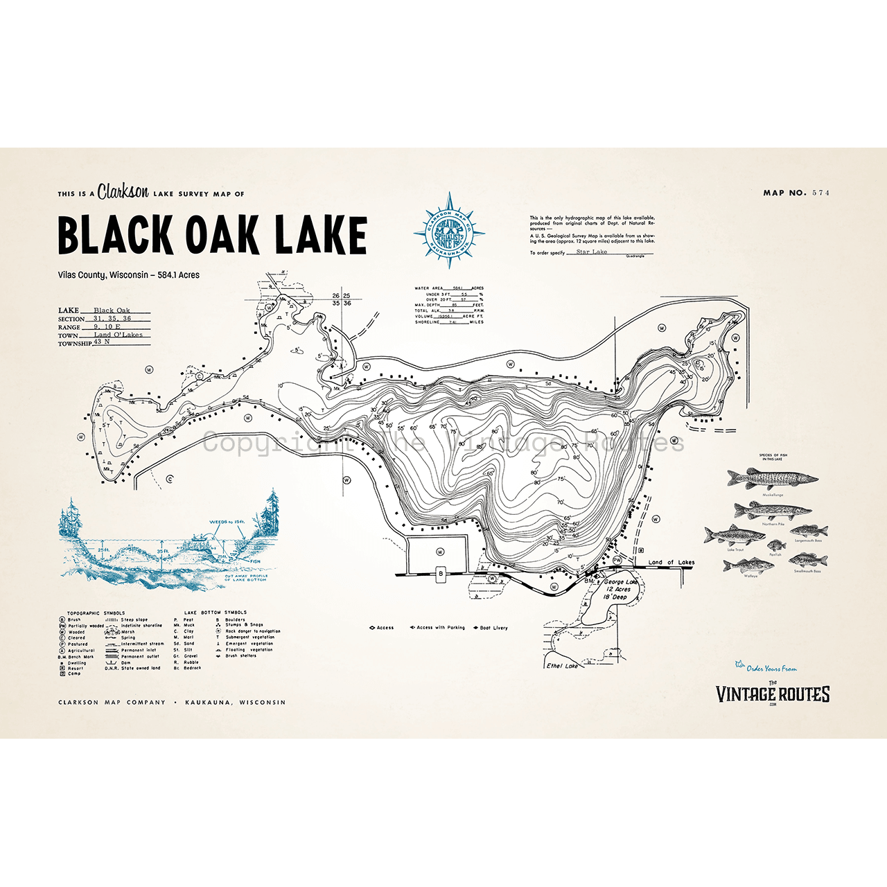 Black Oak Lake, Vilas County, WI