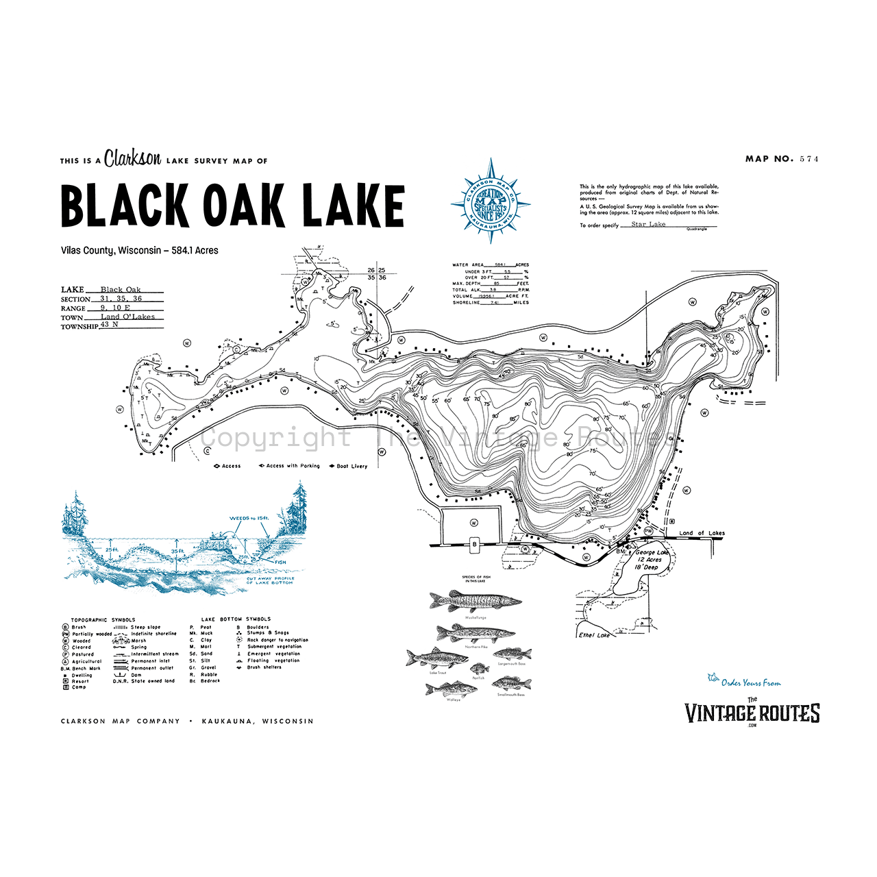 Black Oak Lake, Vilas County, WI