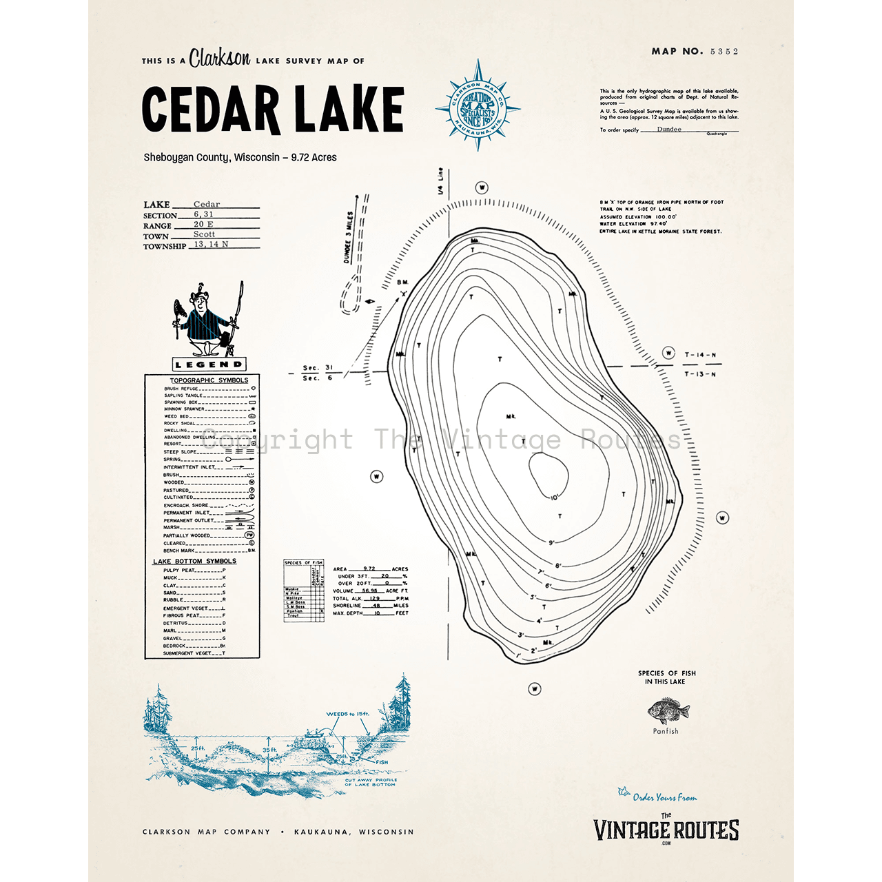 Cedar Lake, Sheboygan County, WI