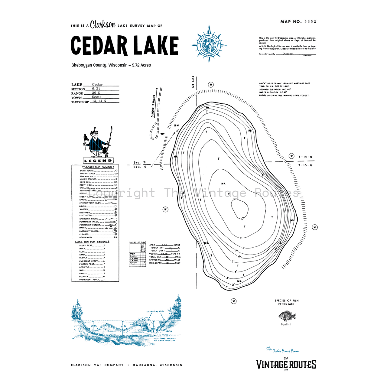 Cedar Lake, Sheboygan County, WI