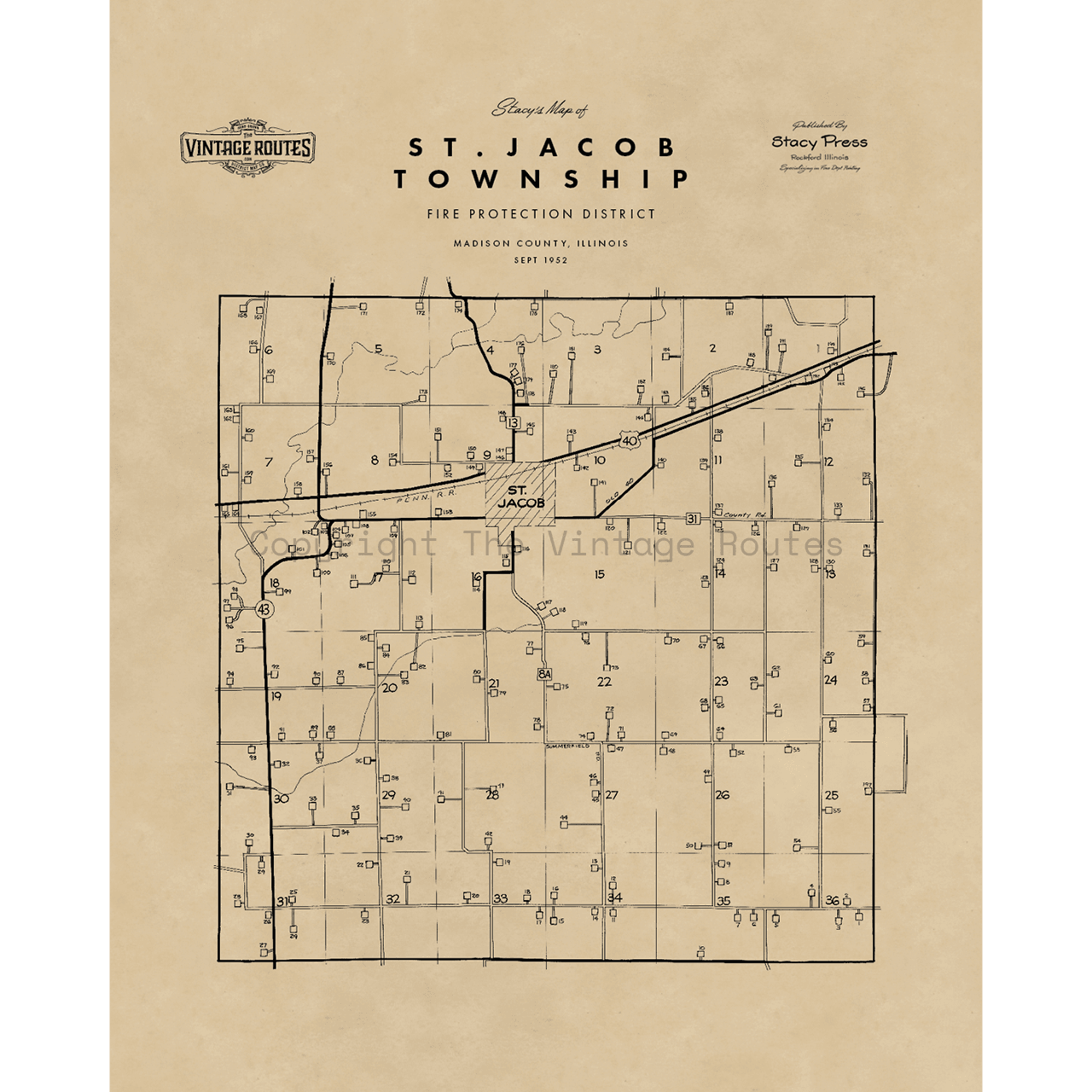 St Jacob Township, IL 1952