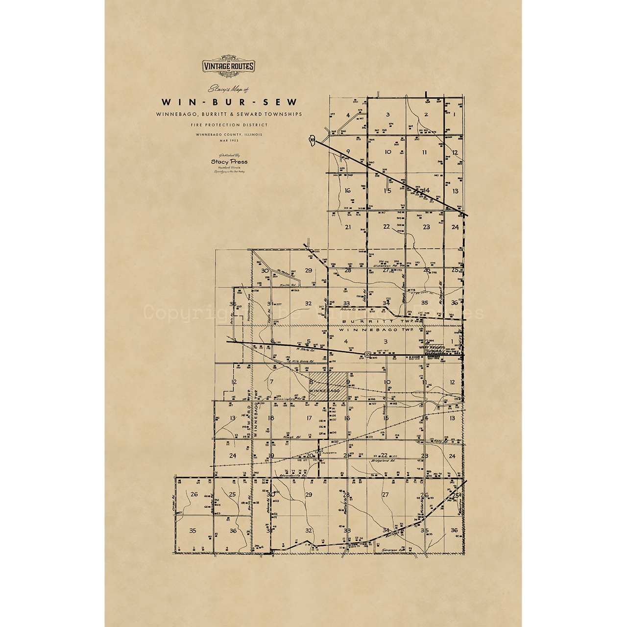 Winnebago, Burritt, and Seward Townships, IL 1953