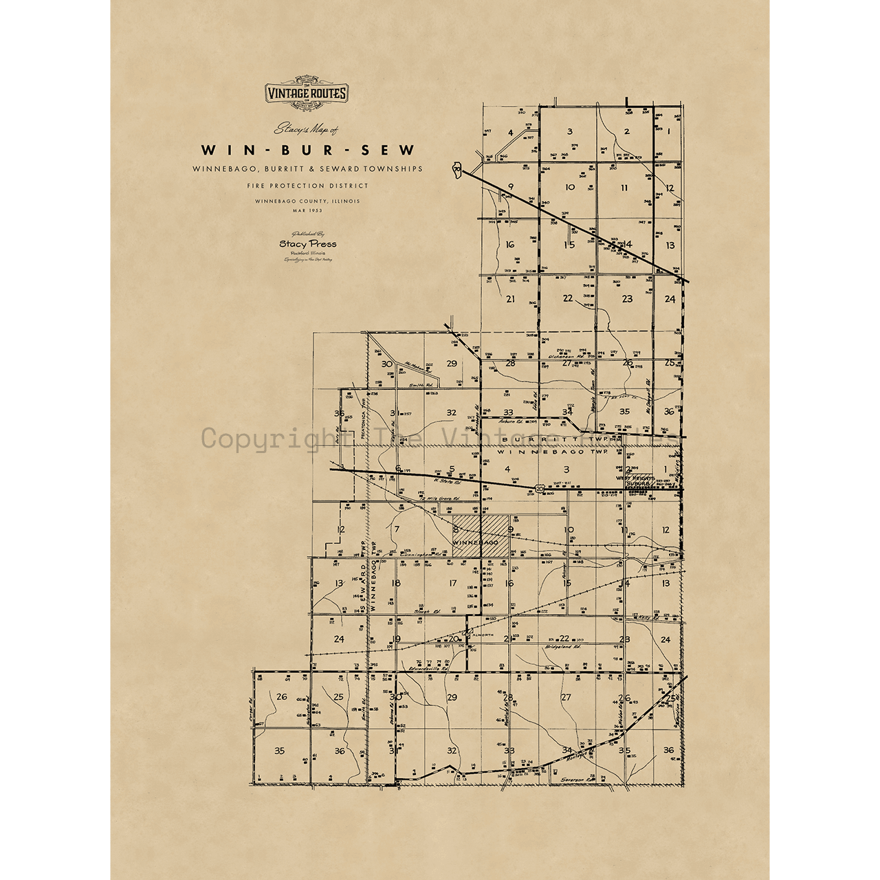 Winnebago, Burritt, and Seward Townships, IL 1953